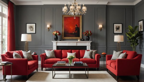 Comment décorer votre salon autour d'un canapé rouge
