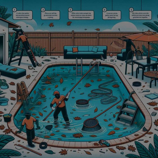 Quelle est la meilleure stratégie pour nettoyer une piscine après une tempête ?